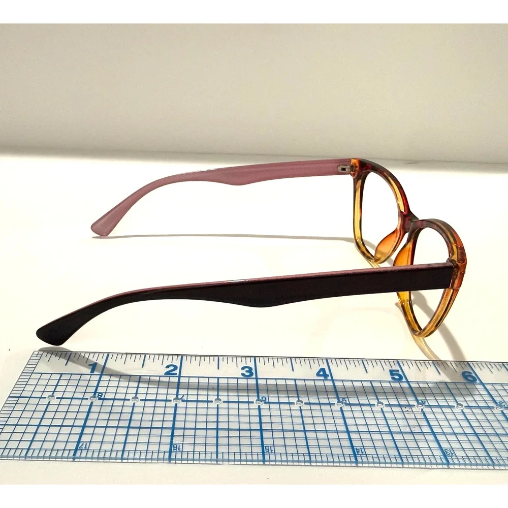 Zenni Cat Eye Eyeglass Frames Tortoiseshell Pink Arms No Lenses